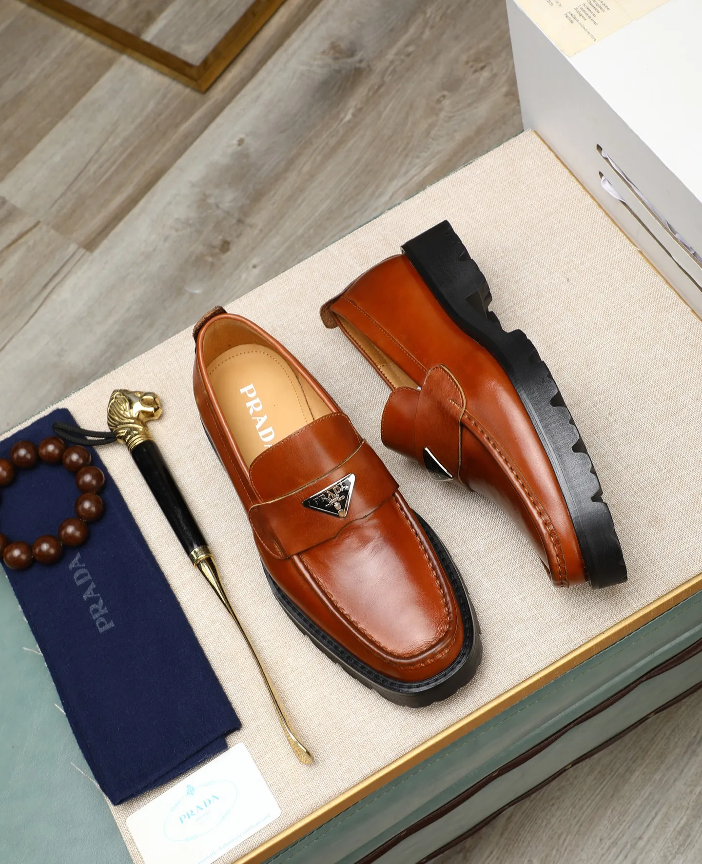Men's men's shoes 💰540 (water-dyed cow leather) 📛📛PRADA high-end 20 counter latest model formal business leather shoes 👔 original version of the highest quality! Imported from Italy🇮🇹First layer calfskin fabric➕Cowhide lining Original outsole Formal size: 38➖45